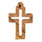 Olive Wood Cross Pendant from Bethlehem: Artisan Handcrafted Christian Necklace, 34x22mm